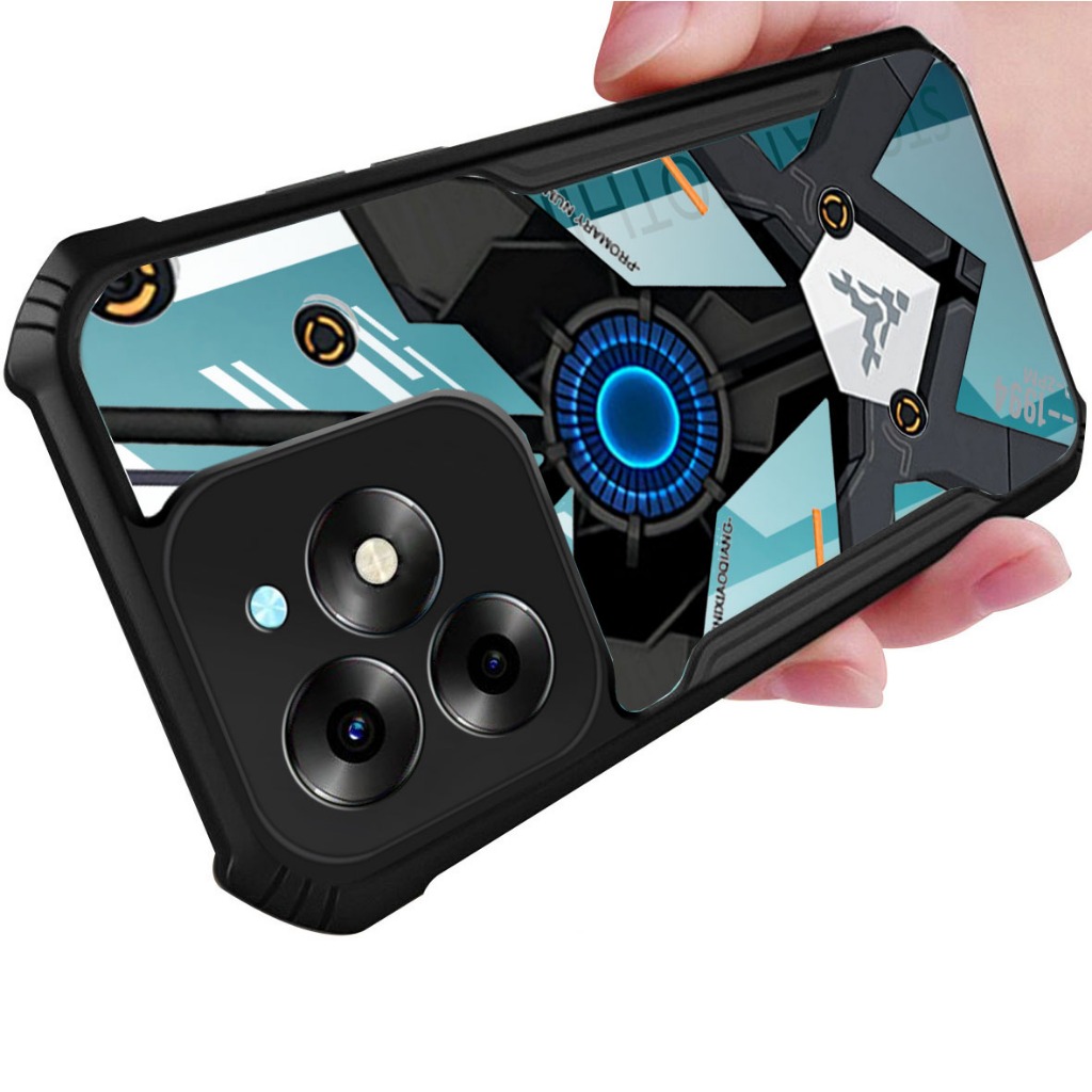 เคสโทรศัพท์มือถืออะคริลิคใส ลายเกราะน่ารัก สําหรับ Tecno Spark 20 10 7 Pro 20C 10C 9T 8C 8 8T 7P 7T 6 GO NO.1