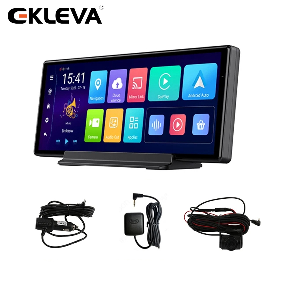Ekleva แดชบอร์ดบันทึกเสียง บลูทูธ ไร้สาย 8 Core 4+64GB Android 12 DVR 5G WiFi 1080P AUX สําหรับรถยนต