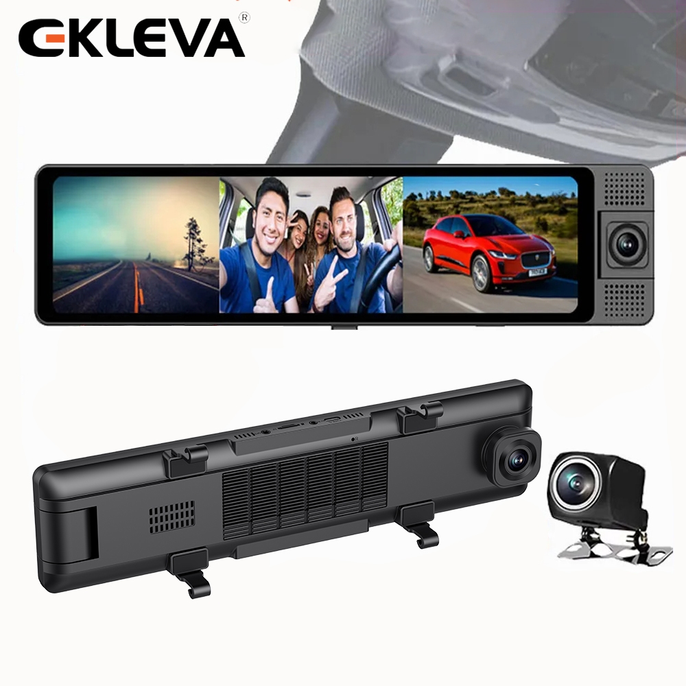 Ekleva กล้องมองหลังรถยนต์ 11.26 นิ้ว DVR A8 4K 5Ghz WiFi 3 กล้องหน้า กระท่อม กล้องมองหลัง GPS เวอร์ช