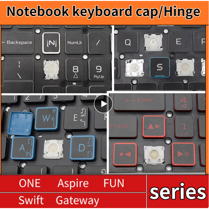 เปลี่ยน Keycap สําหรับ Acer Nitro 5 AN515-51 AN515-52 AN515-53 AN515-41 AN515-31 กรรไกร Retainer คลิ