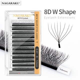 Nagaraku W Shape 8D Eyelash Extensions Extra Fluff Mega Volu…