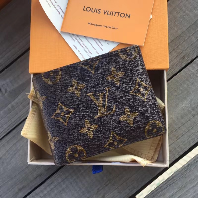 Original Louis Vuitton LV Men 's Multiple Wallet M60895 พร ้ อมกล ่ อง
