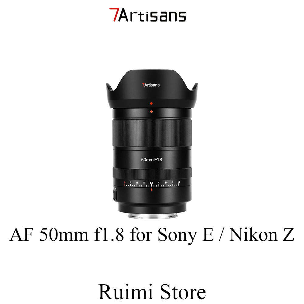 7Artisans 50 มม. f1.8 เลนส์ออโต้โฟกัสฟูลเฟรมสำหรับกล้อง  E / Z Mount Mirrorless Cameras 50mm f1.8