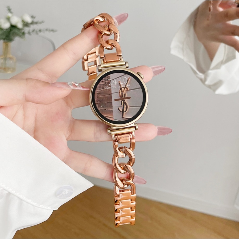 18mm 20mm 22mm Metal Chain สาย huawei watch gt 5 pro Strap สายนาฬิกา huawei watch gt 4 สาย huawei gt4 สาย huawei watch gt 5 สาย Huawei watch GT 4 Strap, Huawei gt4 สาย Garmin Venu 2S,vivoactive 4S, Garmin Forerunner 265S ,255S  สาย huawei watch gt 4 strap