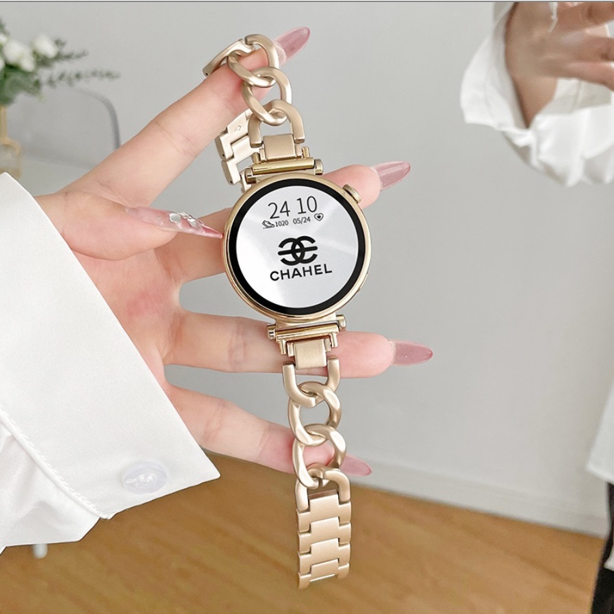 Chain สายนาฬิกา 22mm  20mm 18mm สาย huawei watch gt4 Strap Huawei GT2/GT2e/GT3 pro/GT2pro huawei watch gt 4 สาย Huawei watch 4 สาย Huawei gt4,Amazfit Bip 5 Strap Amazfit Bip 3 Pro,GTS2,GTS3,Amazfit GTS 4 mini,Galaxy Watch 5 สาย Galaxy Watch 6 Strap