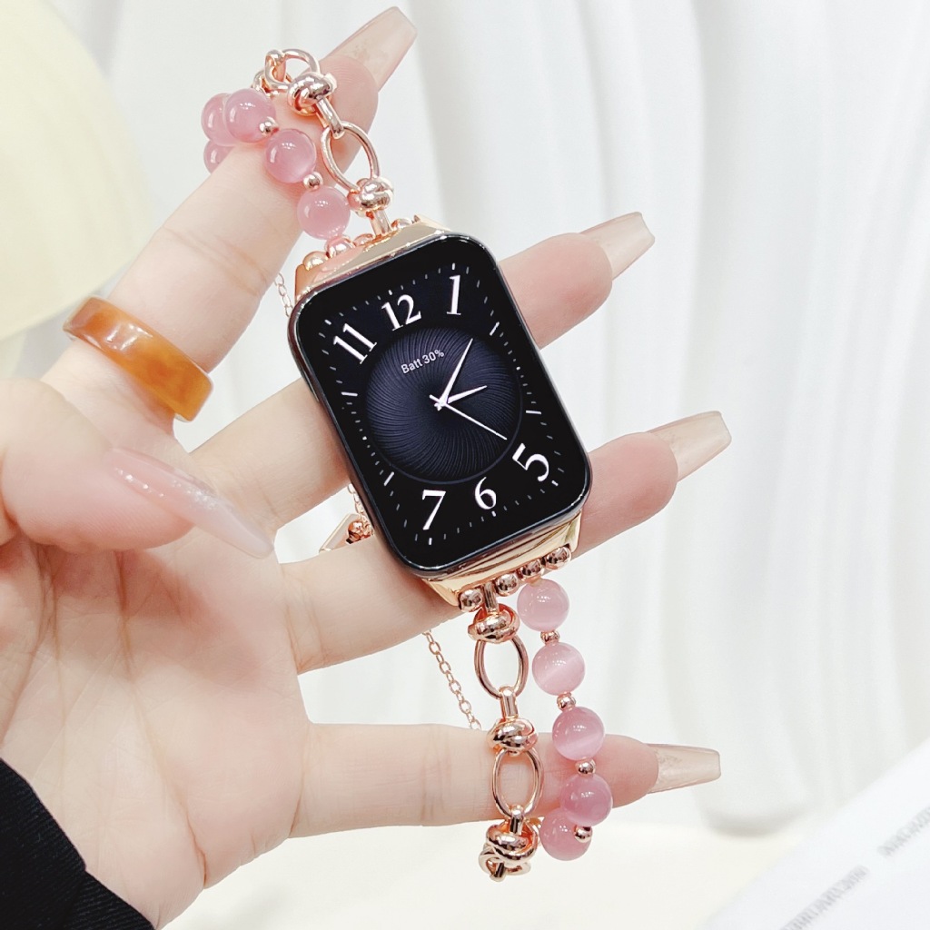 Opal Beads Band Compatible For Redmi watch 6 สาย Redmi watch 5 Active Strap Redmi Watch 4 Strap Redmi Watch 3/3 lite/ Redmi Watch 3 active Band Redmi watch 5 Lite สาย Redmi Watch 3 Active Strap Bracelet Redmi watch 5 Active สาย Redmi Watch 6 Strap
