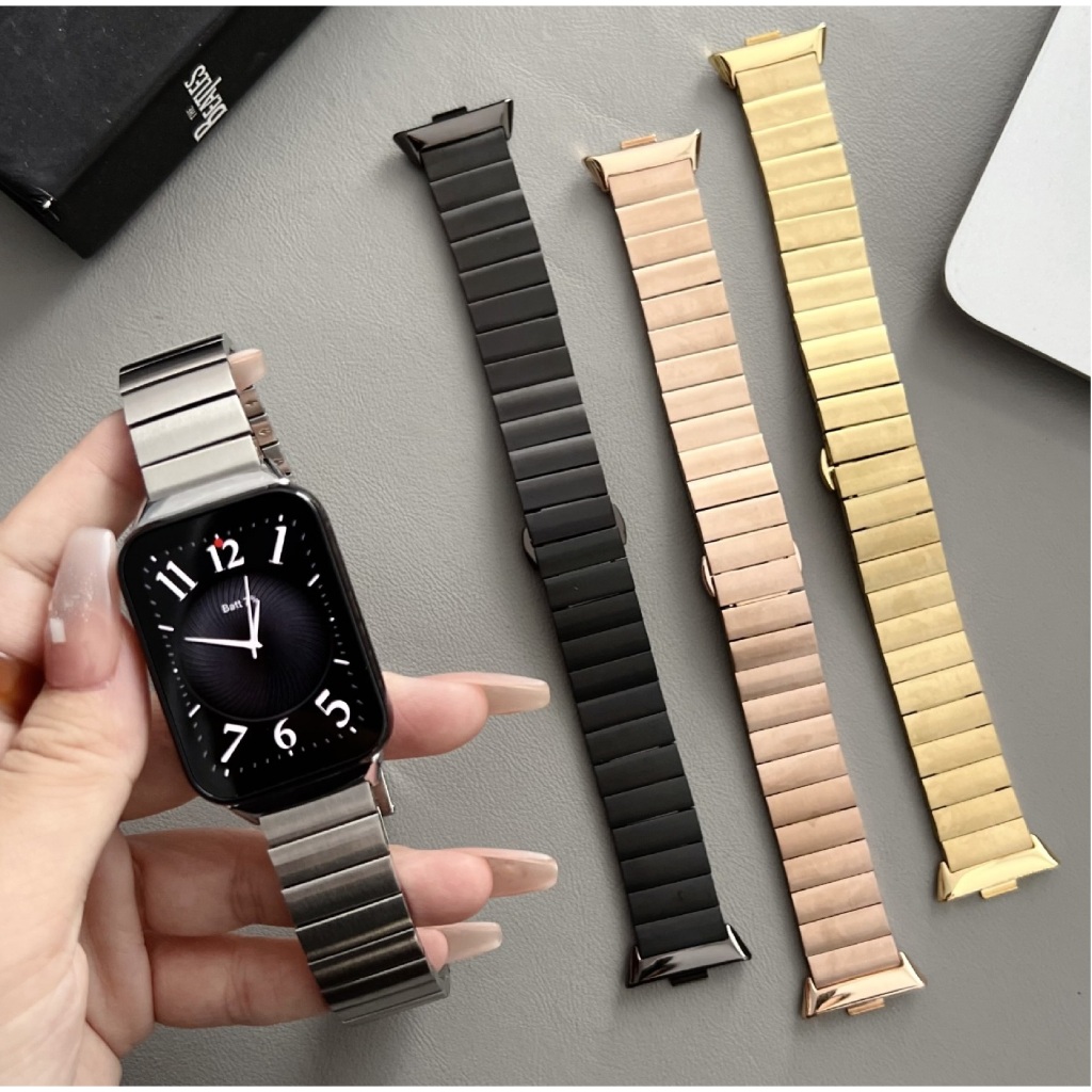 Compatible For สาย Redmi watch 5 Active Strap Stainless steel สาย redmi watch 4 สายนาฬิกาสแตนเลสสําหรับ redmi watch 4 สาย ออกแบบ Redmi นาฬิกา 3 Lite / สาย redmi watch 3 active / Redmi watch 5 Active สาย / Redmi watch 5 Lite สาย