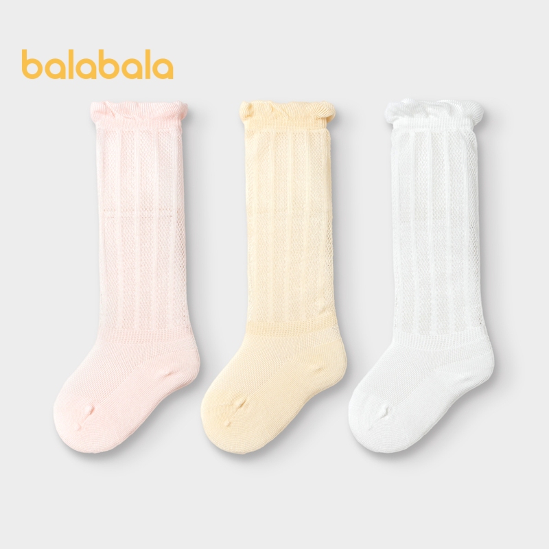 Balabala ถุงเท้าตาข่ายสำหรับเด็ก เบาบาง ระบายอากา (3คู่)