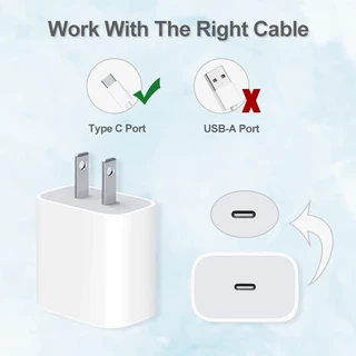 ชุดชาร์จเร็ว PD 20W คุณภาพสูง ไม่ร้อน ปลอดภัยคงที่ ชาร์จเร็ว หัวชาร์จ Type-C + สาย รองรับมือถือและแท็บเล็ต