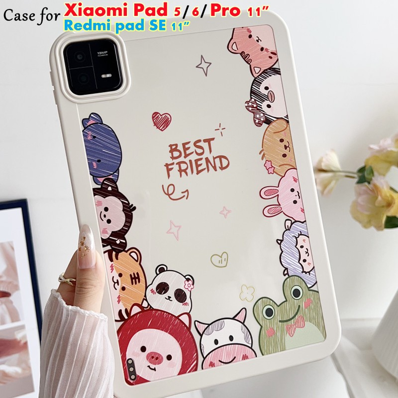 Xiaomi Mi Pad 6 5 Case For Xiaomi Mi Pad MiPad 5 Pro redmi pad SE 11 inch 2023 Cute Cartoon Series Anime Pattern Soft TPU Shockproof Case Cover