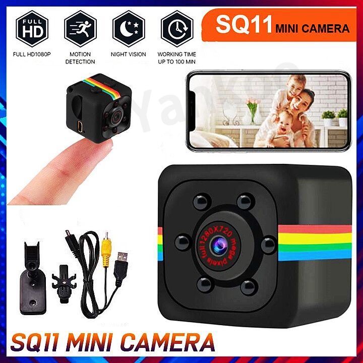 กีฬากลางแจ ้ ง Mini กล ้ อง AT-SQ11C แบบพกพา Cam Sensor Night Vision คุณภาพสูง Micro Video กล ้ อง D