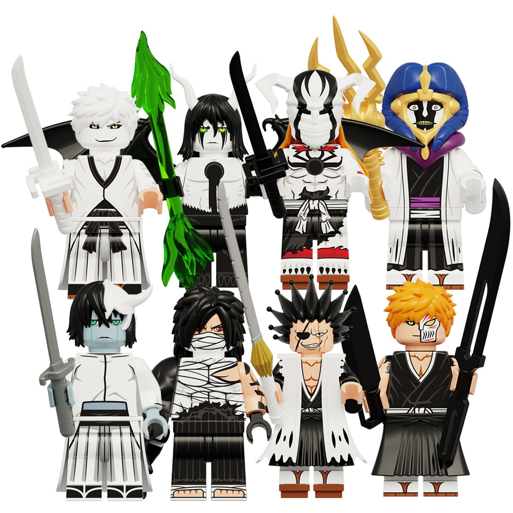 ของเล่นตัวต่อฟิกเกอร์ การ์ตูนอนิเมะญี่ปุ่น Kurosaki Ichigo Zangetsu Ulquiorra BLEACH ขนาดเล็ก ของขวัญ สําหรับเด็ก