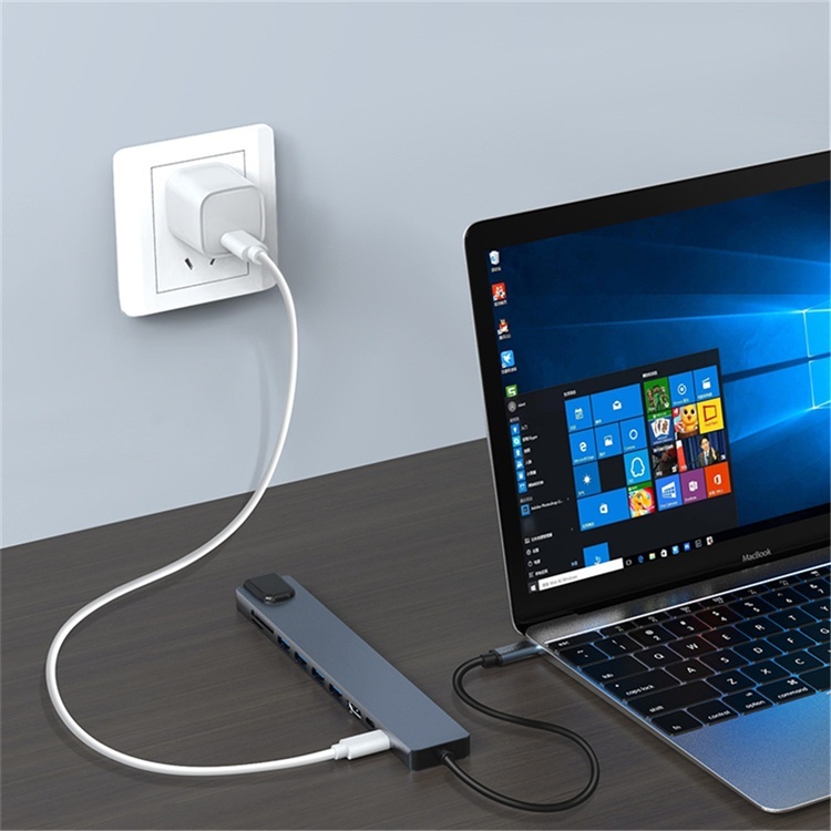 10in1 Typec ถึง HDMI 4K Docking Station USB3.0 PD ชาร ์ จ SD/TF Reader RJ45 USB C HUB สําหรับแล ็ ปท ็ อปโทรศัพท ์ มือถือคอมพิวเตอร ์ เกมคอนโซลแท ็ บเล ็ ต