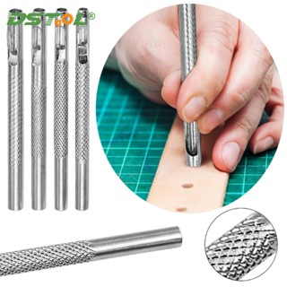 4 ชิ้นเครื่องมือหนังหนังหนัง Punch Leathercraft Hole Craft ช…