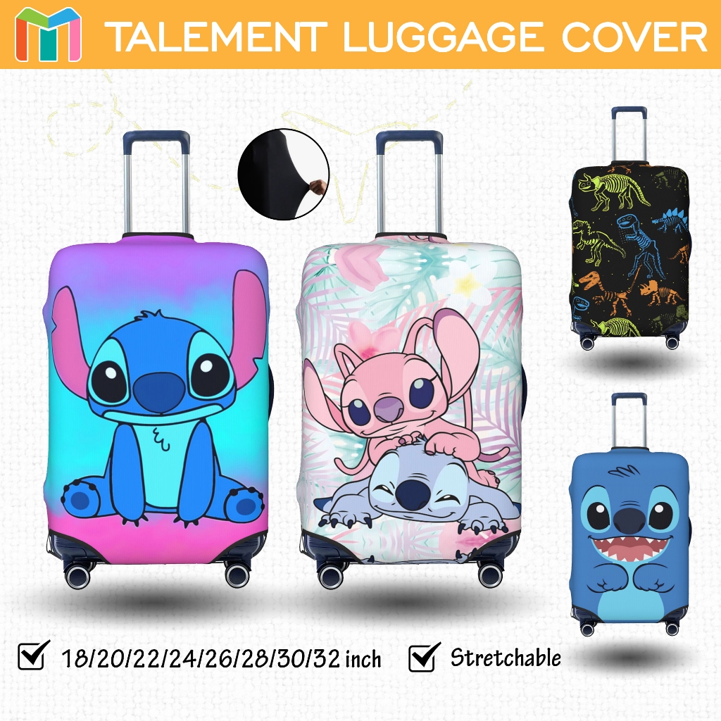 ผ้าคลุมกระเป๋าเดินทาง ผ้าสแปนเด็กซ์ แบบยืดหยุ่น ยืดหยุ่น Stitch Luggage Cover 18 20 22 24 26 28 30 32 นิ้ว