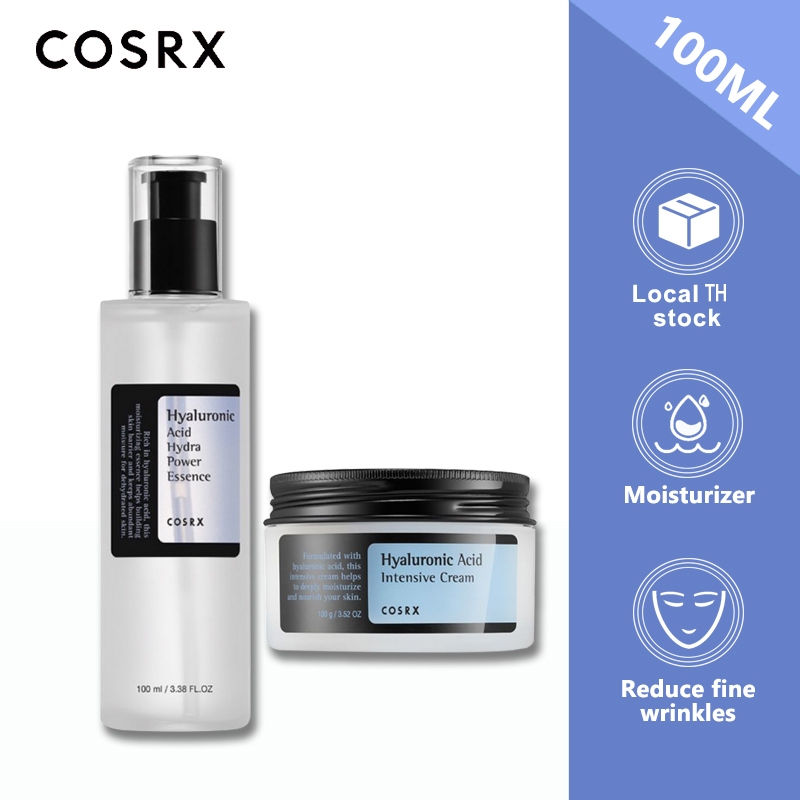 COSRX Hyaluronic Acid Hydra Power Essence 100ml /Intensive Cream 100ml เซรั่มบํารุงผิวหน้ กระชับรูขุมขน เอสเซนส์ลดริ้วรอ