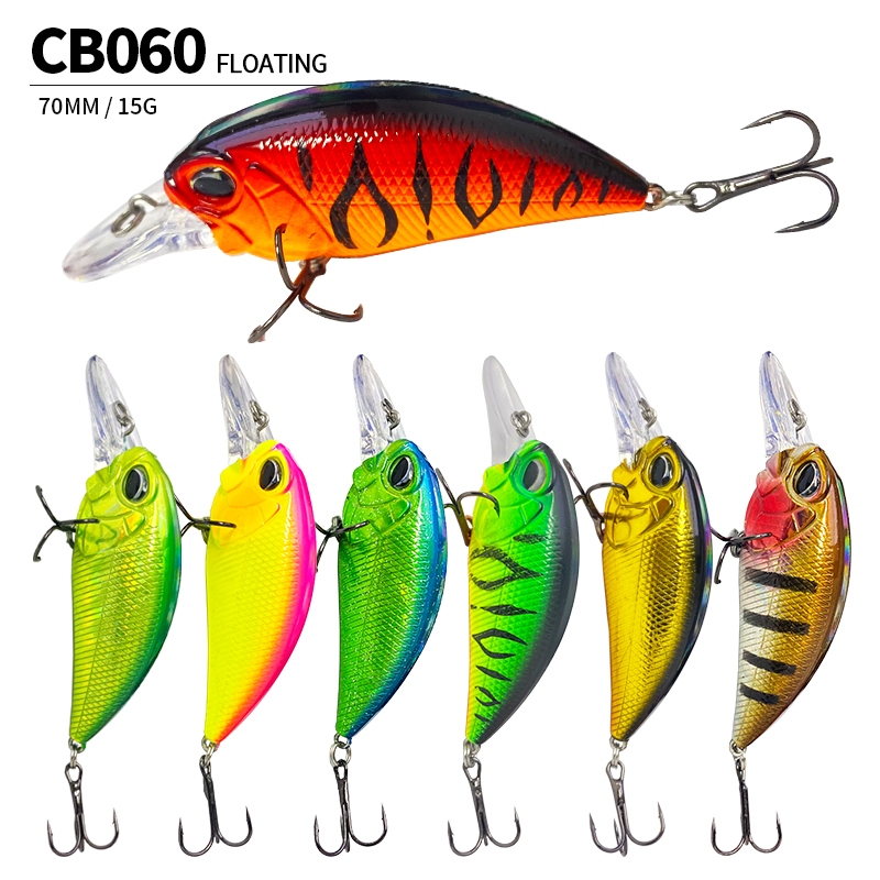 70 มม.16g เหยื ่ อตกปลา Crankbait Tackle พลาสติก Hard เหยื ่ อ