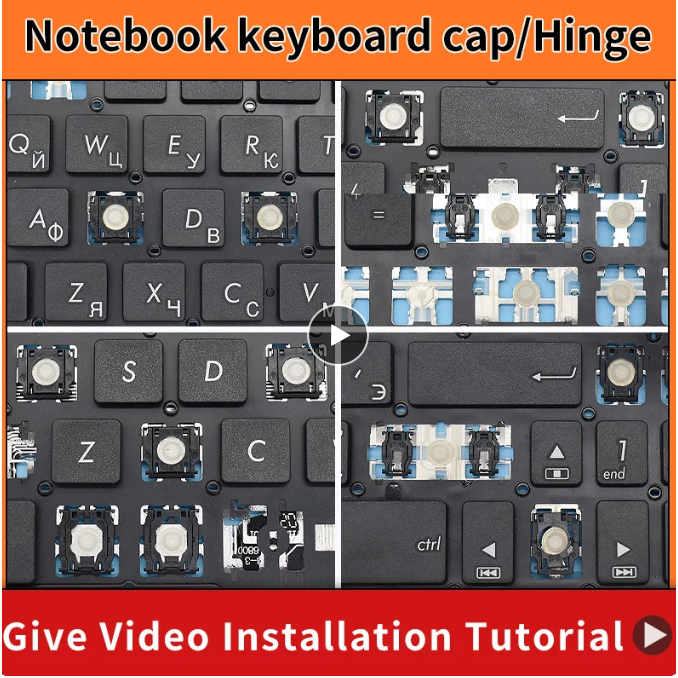 เปลี่ยนKeycapบานพับสําหรับAsus X560 X560U X560UD YX560 YX560U YX560UD X560MA X560Mคีย์บอร์ดY4000 Y40