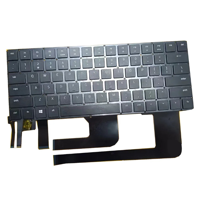แป้นพิมพ์ใหม่พร้อม Backlit สําหรับ RAZER RZ09-0288 RZ09-0301 ใบมีด 15 2019 US สีดํา