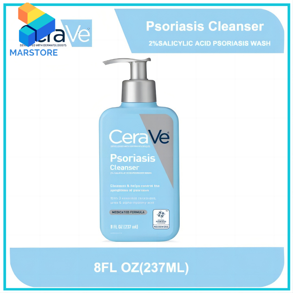 Cerave Psoriasis Cleanser Moisturizing Cream 2 % Salicylic Acid ผิวแห ้ งคัน Reliefexfoliator