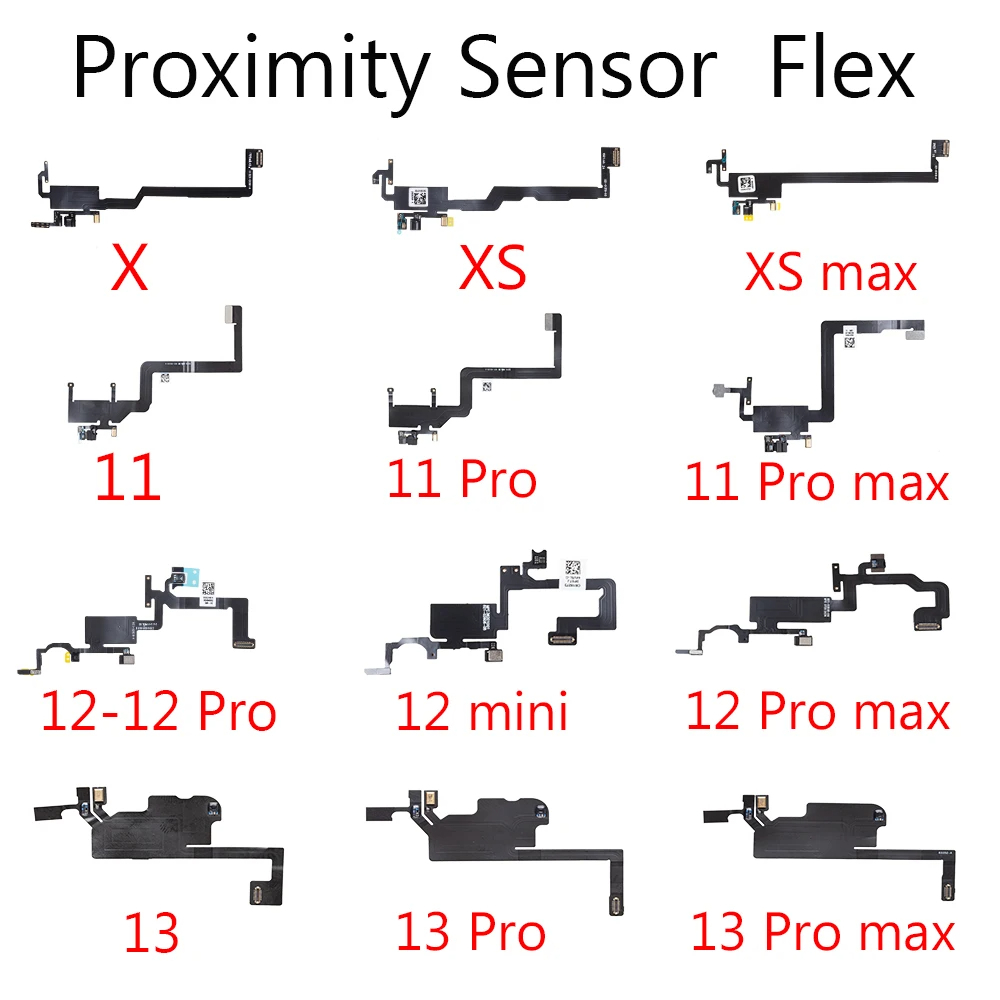 หูฟังลําโพงสําหรับ IPhone 11 12 13 Pro Max MINI XS Max XR X หูฟัง Proximity Light Sensor Flex สายริบบิ ้ น