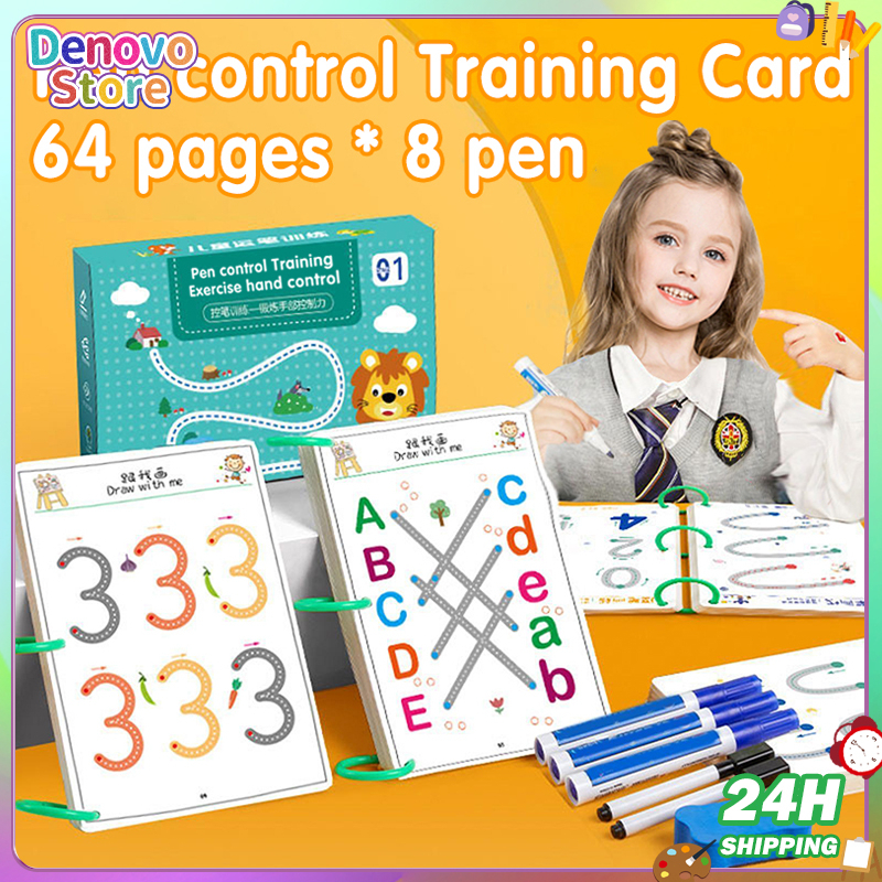 เด ็ ก Finger Fun Magic Tracing Workbook ชุดนํามาใช ้ ใหม ่ ฝึกปากกาควบคุมการศึกษาการฝึกอบรมหนังสือควบคุม