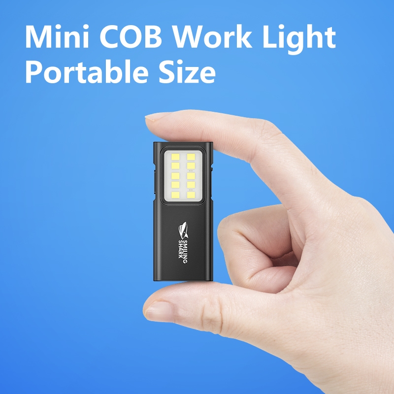 Smiling Shark TIP065 COB Mini Work Light ไฟฉาย LED USB ชาร ์ จมัลติฟังก ์ ชั ่ แบบพกพาพวงกุญแจกลางแจ ้ ง Camping เดินบํารุงรักษารถยนต ์ — صورة 5