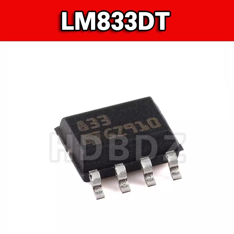 10PCS LM833 LM833M LM833MX LM833DT  833 SOP8 เครื่องขยายเสียงการทํางานชิป IC SMD