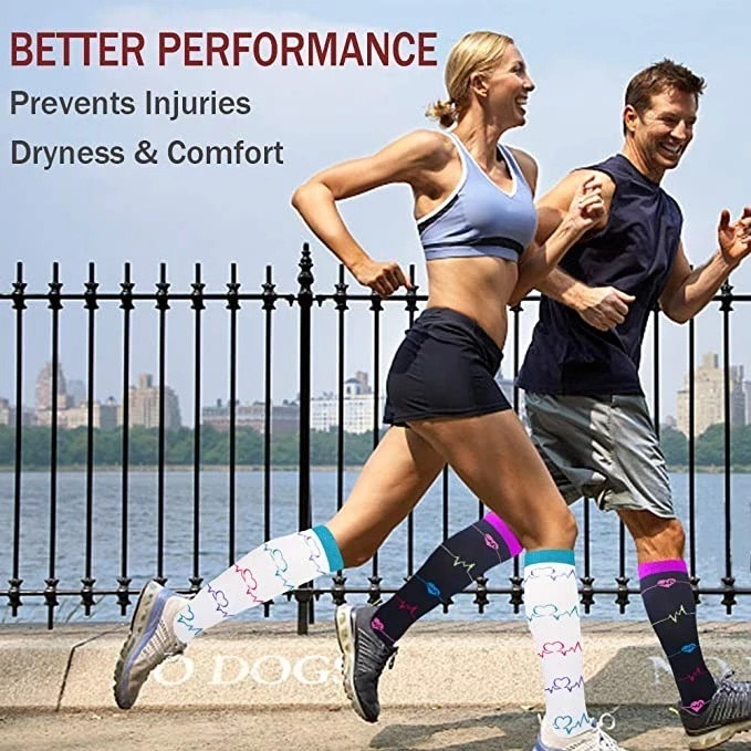 Running New Compression Pantyhose Compression Care socks รูปที่ 4