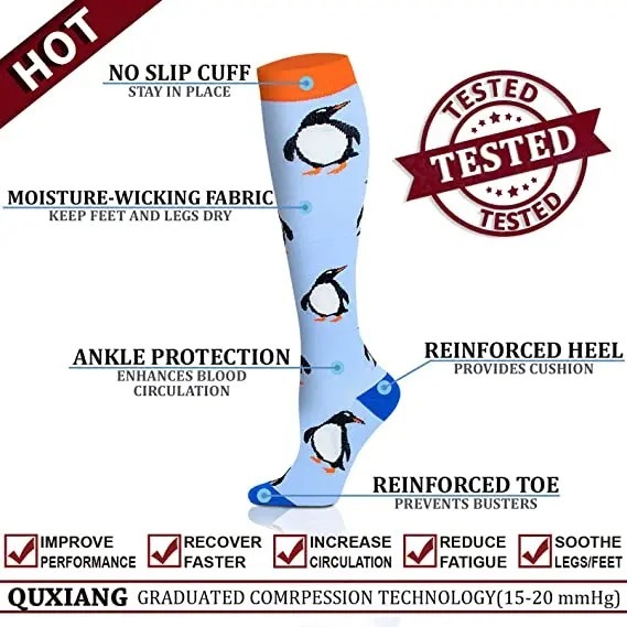 Running New Compression Pantyhose Compression Care socks รูปที่ 5