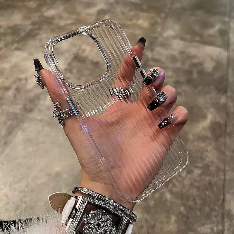 【TPU transparent soft case/Gray】เคส compatible for iPhone 11 12 13 14 15 pro max case