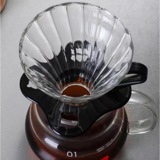 ดริปเปอร์ V60 วัสดุแก้ว แท้จากญี่ปุ่น 1-2 ถ้วย/2-4ถ้วย Glass Dripper CoffeeTimeShop
