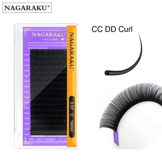Nagaraku ขนตาปลอม CC DD Curl แฮนด์เมด พรีเมี่ยม ความยาวเดี่ย…