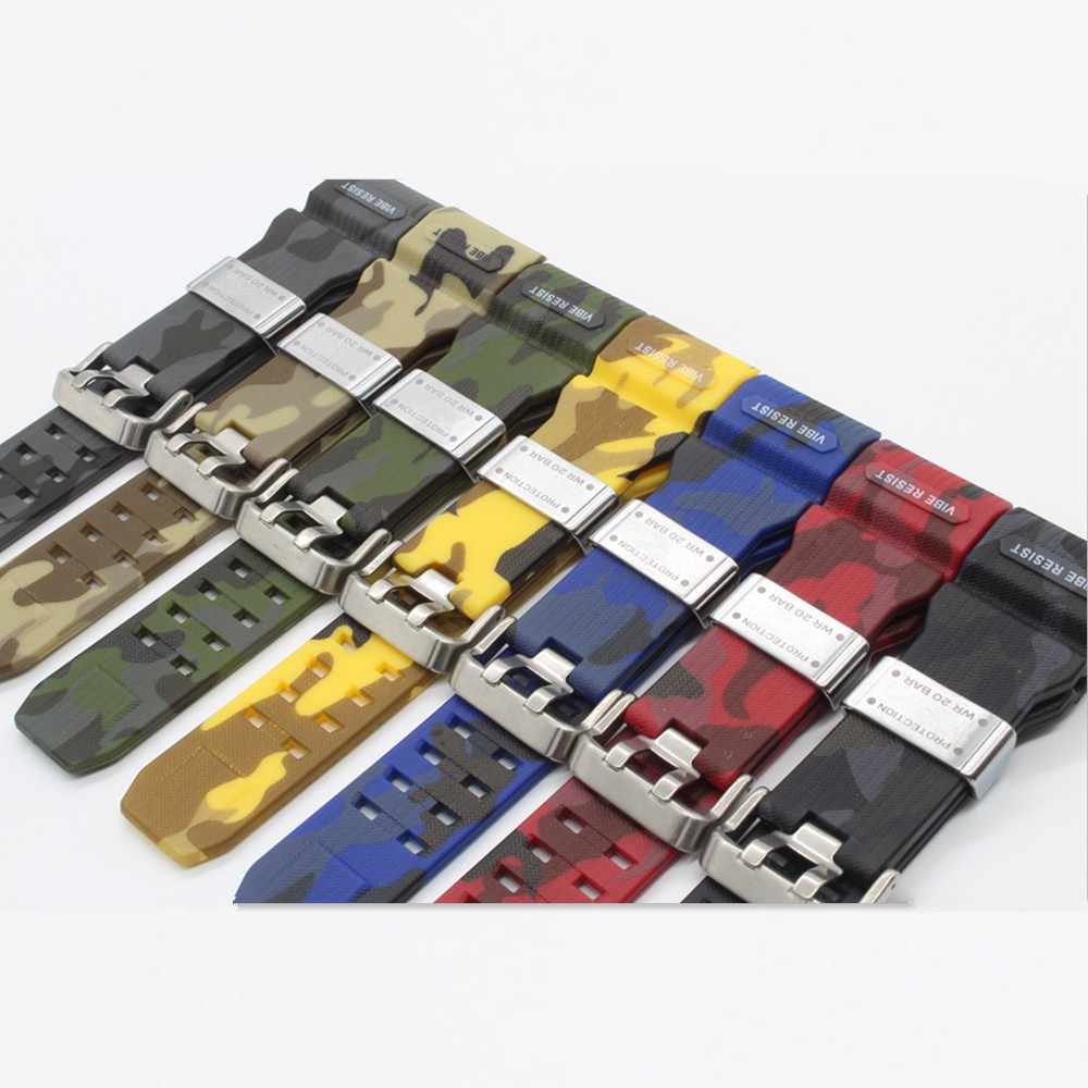 Camouflage สําหรับ gwg1000-gb GWG-1000GB นุ ่ ม TPU นาฬิกาโลหะแหวนผู ้ ชายกีฬาสายนาฬิกาสายรัด Clasps สร ้ อยข ้ อมือเข ็ มขัด pin เครื ่ องมือ