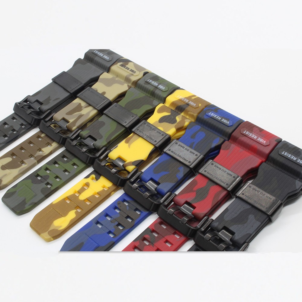 Camouflage สําหรับ gwg1000-gb GWG-1000GB นุ ่ ม TPU นาฬิกาโลหะแหวนผู ้ ชายกีฬาสายนาฬิกาสายรัด Clasps สร ้ อยข ้ อมือเข ็ มขัด pin เครื ่ องมือ