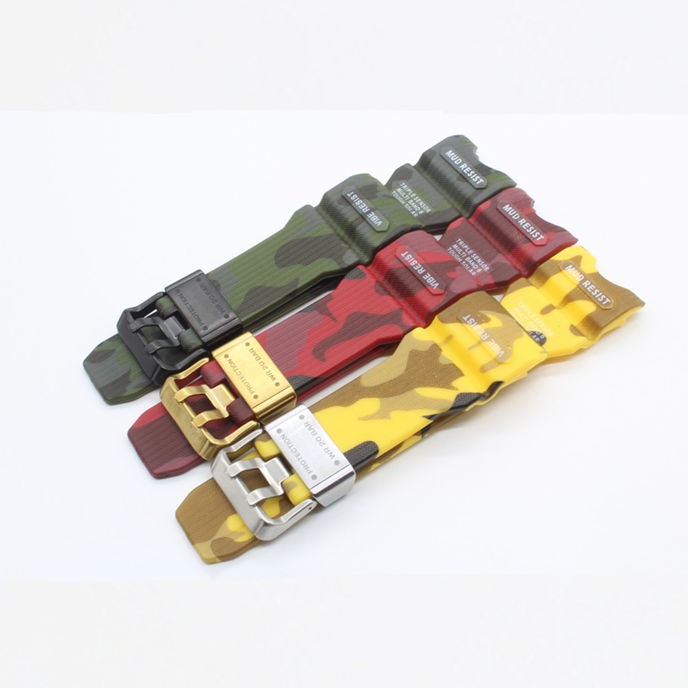 Camouflage สําหรับ gwg1000-gb GWG-1000GB นุ ่ ม TPU นาฬิกาโลหะแหวนผู ้ ชายกีฬาสายนาฬิกาสายรัด Clasps สร ้ อยข ้ อมือเข ็ มขัด pin เครื ่ องมือ