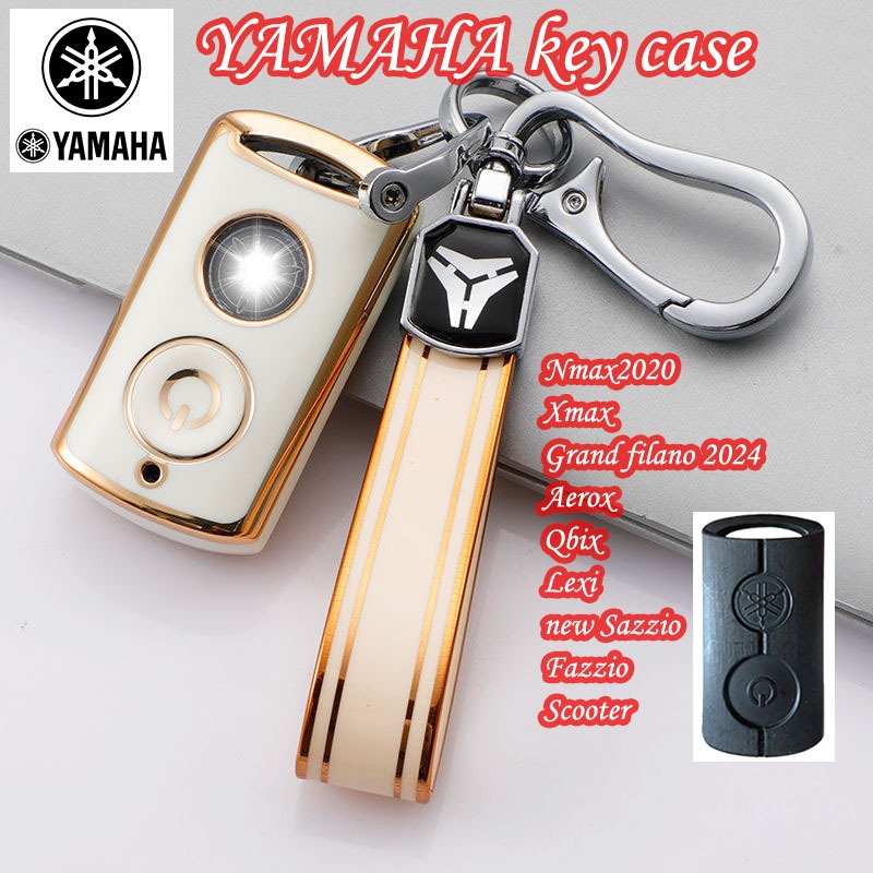 Yamaha เคสกุญแจ TPU YAMAHA เคสกุญแจรถสําหรับ YAMAHA Nmax2020/Xmax/Grand/filano 2024/Arox/Lexi/new Sazzio/Fazzio/พวงกุญแจสกู ๊ ตเตอร ์