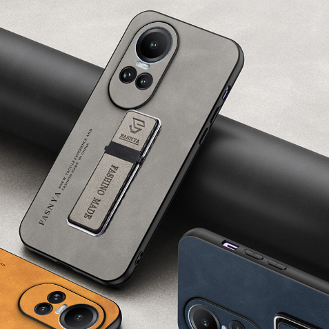 สําหรับ OPPO Reno 10 Pro 5G 11F 11 12 Deluxe Simple Bracket เคสโทรศัพท์ชาย reno10 reno11 reno12 หนังแกะผู้ถือแม่เหล็กปกหลัง