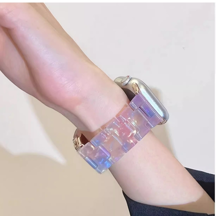 Special For Summer Dreamy พิเศษสําหรับฤดูร ้ อน Dreamy Resin สายนาฬิกาเรซิ ่ นสําหรับ AP นาฬิกา Series 10 9 8 7 6 5 4 3 2 1 SE SE2 Ultra 2 i สายนาฬิกาเปลี ่ ยน i นาฬิกา 41 มม.45 มม.49 มม.40 มม.44 มม.38 42 มม.i Watch Strap - รูปที่ 6