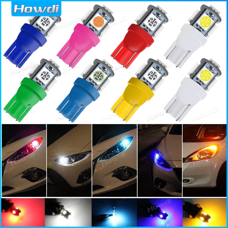 T10 5SMD 5050 รถ LED W5W 192 168 194 สีขาว