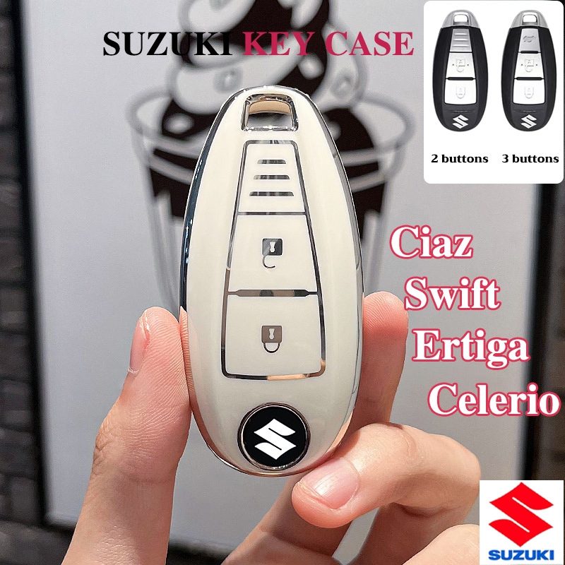 Suzuki 2/3 ปุ ่ ม TPU key Cover Holder พวงกุญแจ Protector สําหรับ Suzuki Swift/Celerio/Ertiga Remote key case
