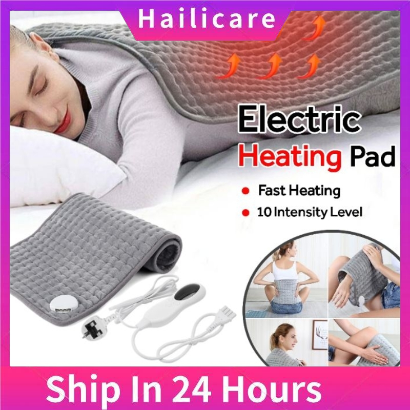 Hailicare ผ้าห่มความร้อนไฟฟ้าเสื่อทําความร้อนสําหรับคอหน้าท้องกระเพาะอาหารเอวกลับ
