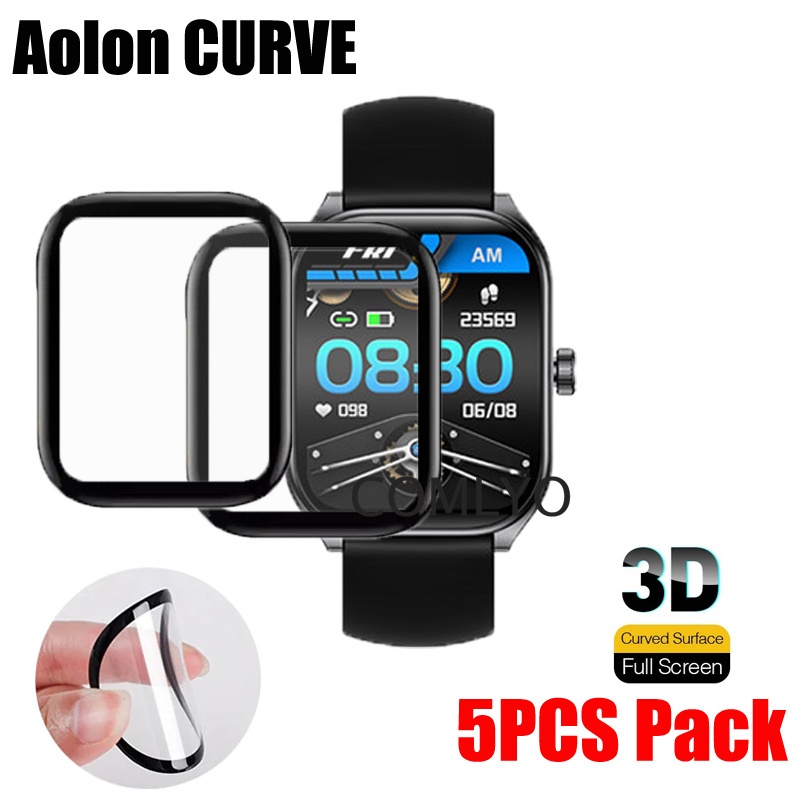 สําหรับ Aolon CURVE ป ้ องกันหน ้ าจอสมาร ์ ทวอทช ์ 3D ป ้ องกันฟิล ์ มคลุมทั ้ งหมดฟิล ์ มโค ้ งนุ ่ ม
