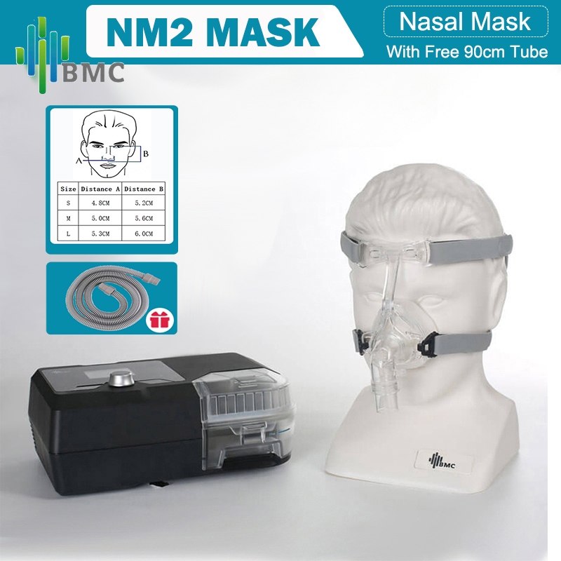 หน้ากากปิดจมูก CPAP NM2 SML สามารถปรับได้ และหัวเข็มขัด สําหรับ Bmc