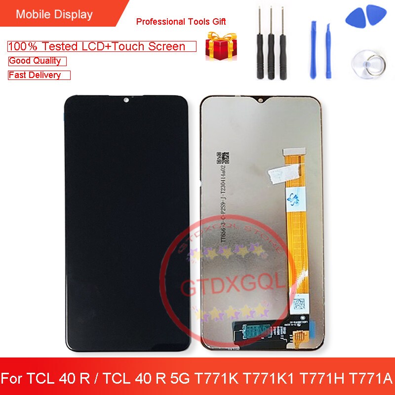 6.6 นิ้วสําหรับ TCL 40 R / TCL 40 R 5G T771K จอแสดงผล LCD Touch Panel Screen Sensor อะไหล่ซ่อม