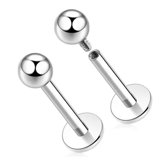 1 PC 2-6 มม.คริสตัลสแตนเลส Labret Lip Piercing รอบภายในด้าย Ball กระดูกอ่อน Stud ต่างหู Helix เจาะ
