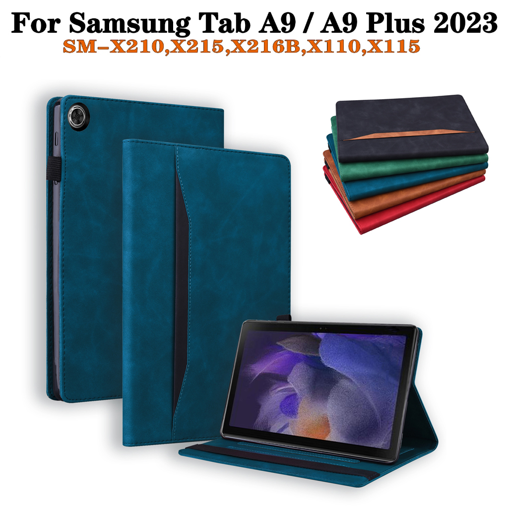 สําหรับ Samsung Galaxy Tab A9 8.7 2023 A9 Plus A9 + 11.0 SM-X210 SM-X215 SM-X216B SM-X110 SM-X115 แฟชั ่ นแท ็ บเล ็ ตป ้ องกันกรณีสไตล ์ ธุรกิจหนังปลอกพลิกขาตั ้ งฝาครอบ