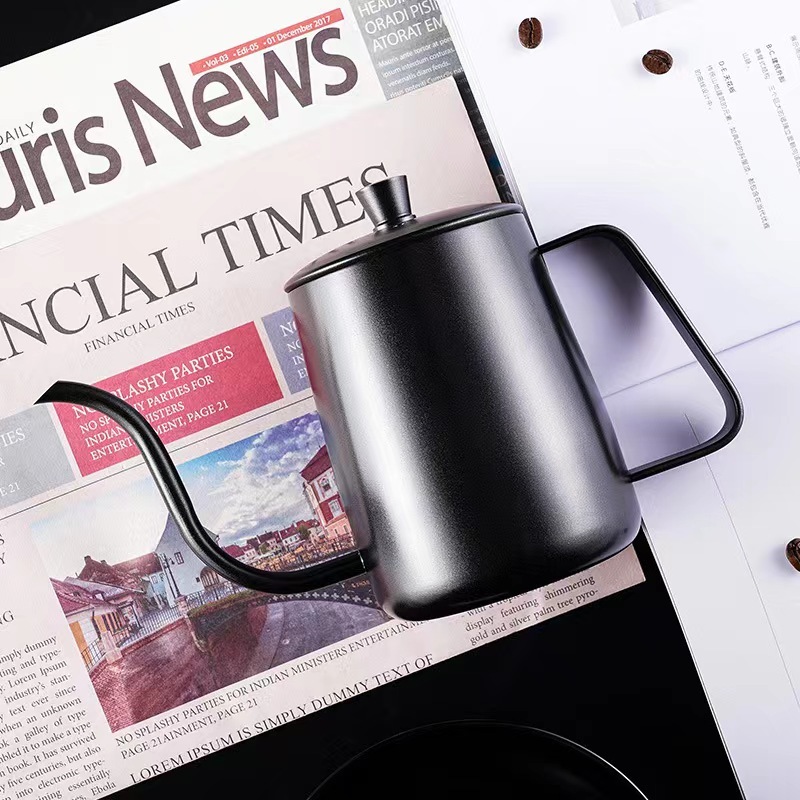 กาดริปกาแฟ สแตนเลส สีเงิน/สีดำ 250ml/350ml/600ml Stainless Pour-Over Coffee Drip Pot CoffeeTimeShop - รูปที่ 6