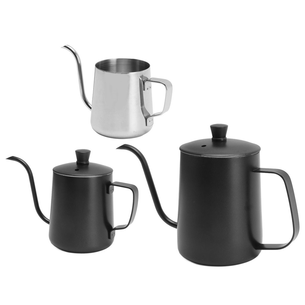 กาดริปกาแฟ สแตนเลส สีเงิน/สีดำ 250ml/350ml/600ml Stainless Pour-Over Coffee Drip Pot CoffeeTimeShop - รูปที่ 5