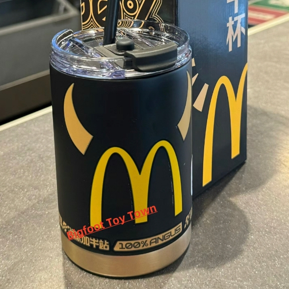 【 ของแท ้ 】 2024 ถ ้ วยเก ็ บความร ้ อนสแตนเลส Angus ของ McDonald, ถ ้ วยวัว 390 มล . ผลิตภัณฑ ์ ต ่ อพ ่ วงของ McDonald